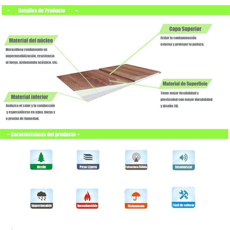 high quality metal faced sandwich panel 16mm